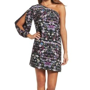 Chelsea28 One Shoulder Shift Dress~Floral~XS~NWT